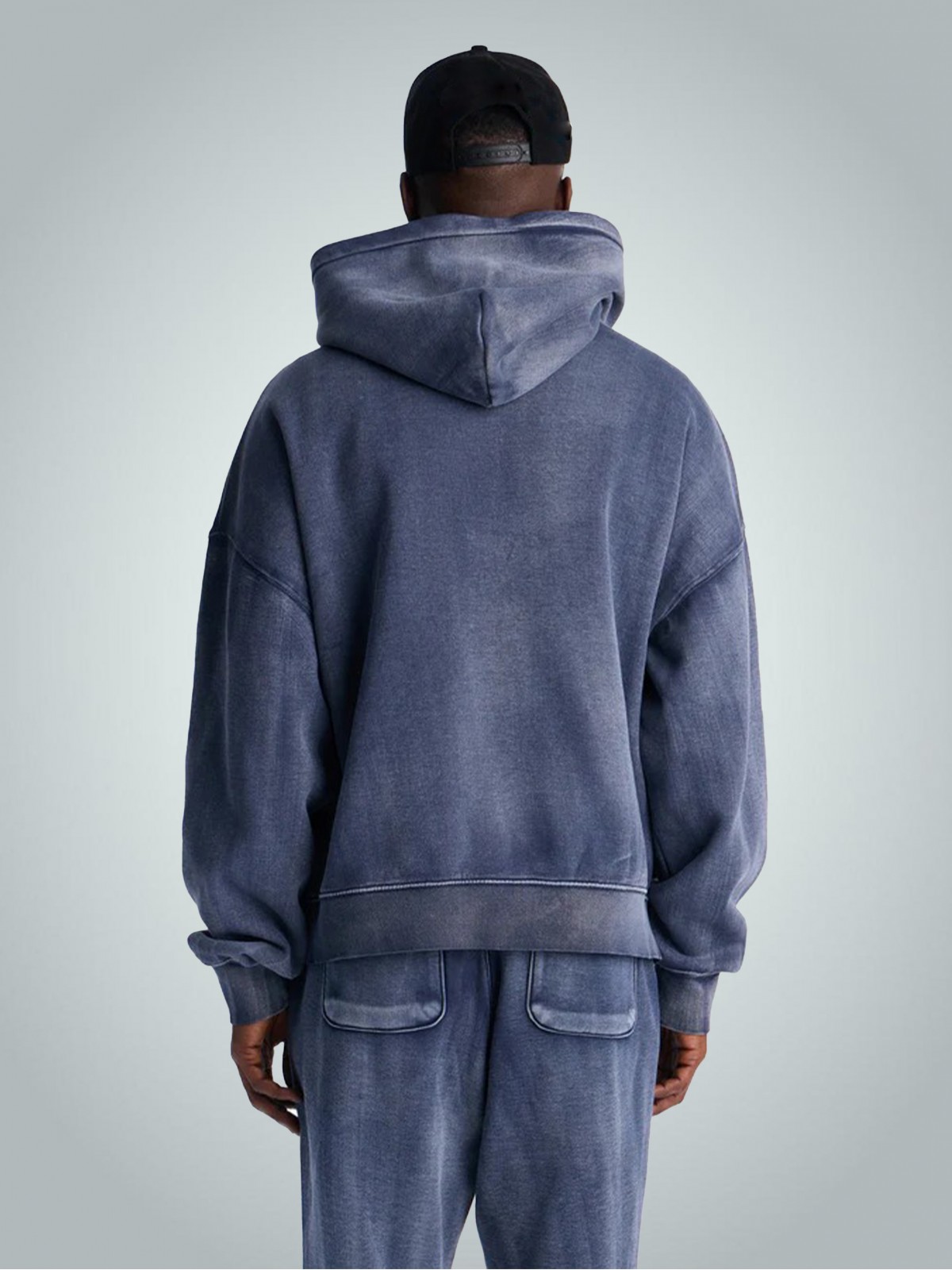 Asit Yıkamalı Premium Kapüşonlu Sweatshirt