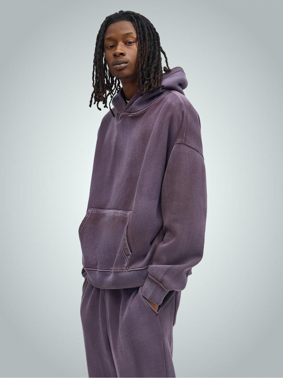 Asit Yıkamalı Premium Kapüşonlu Sweatshirt