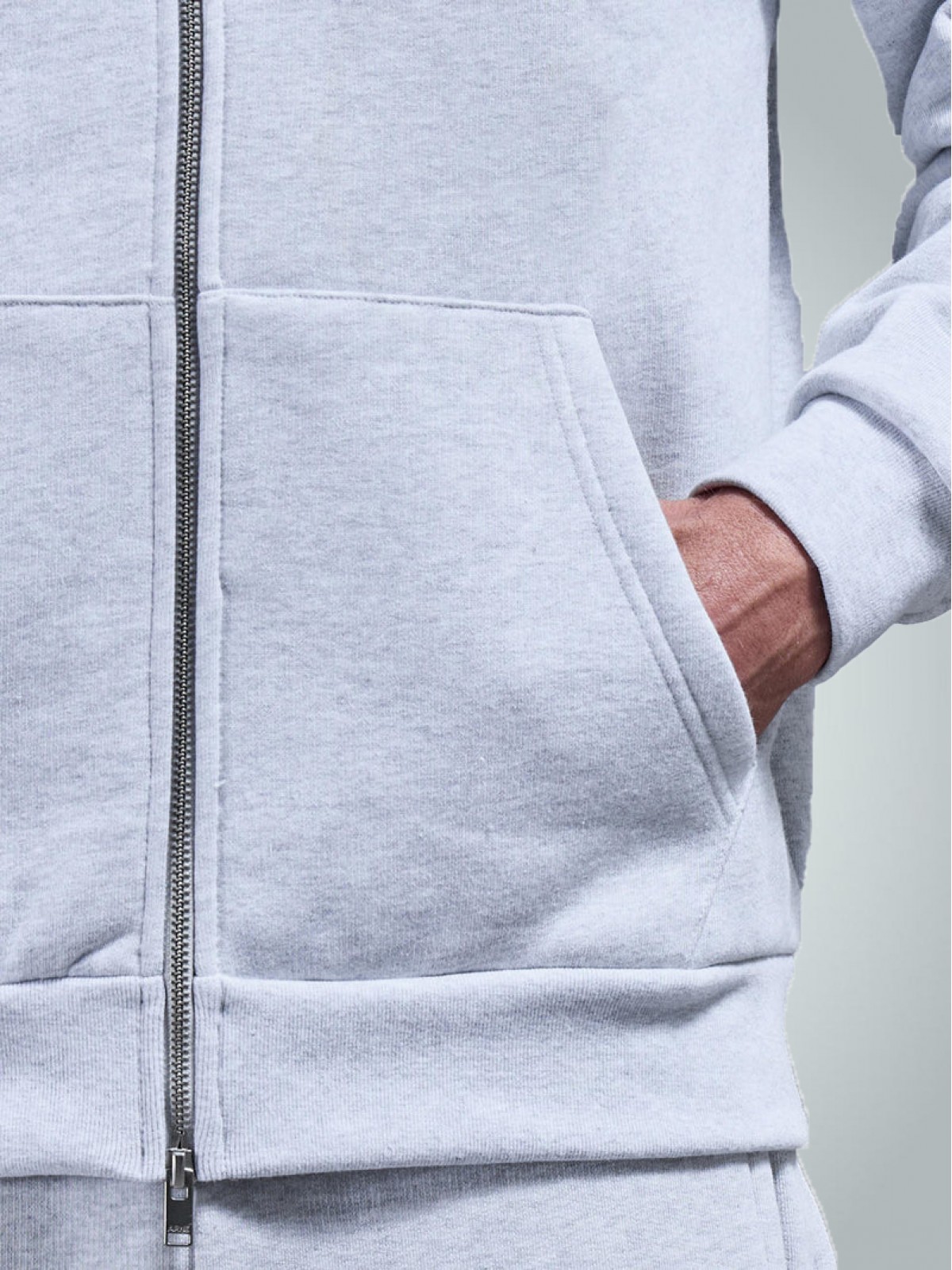 Kapüşonlu Kalın Fermuarlı Sweatshirt
