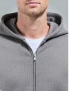 Kapüşonlu Kalın Fermuarlı Sweatshirt