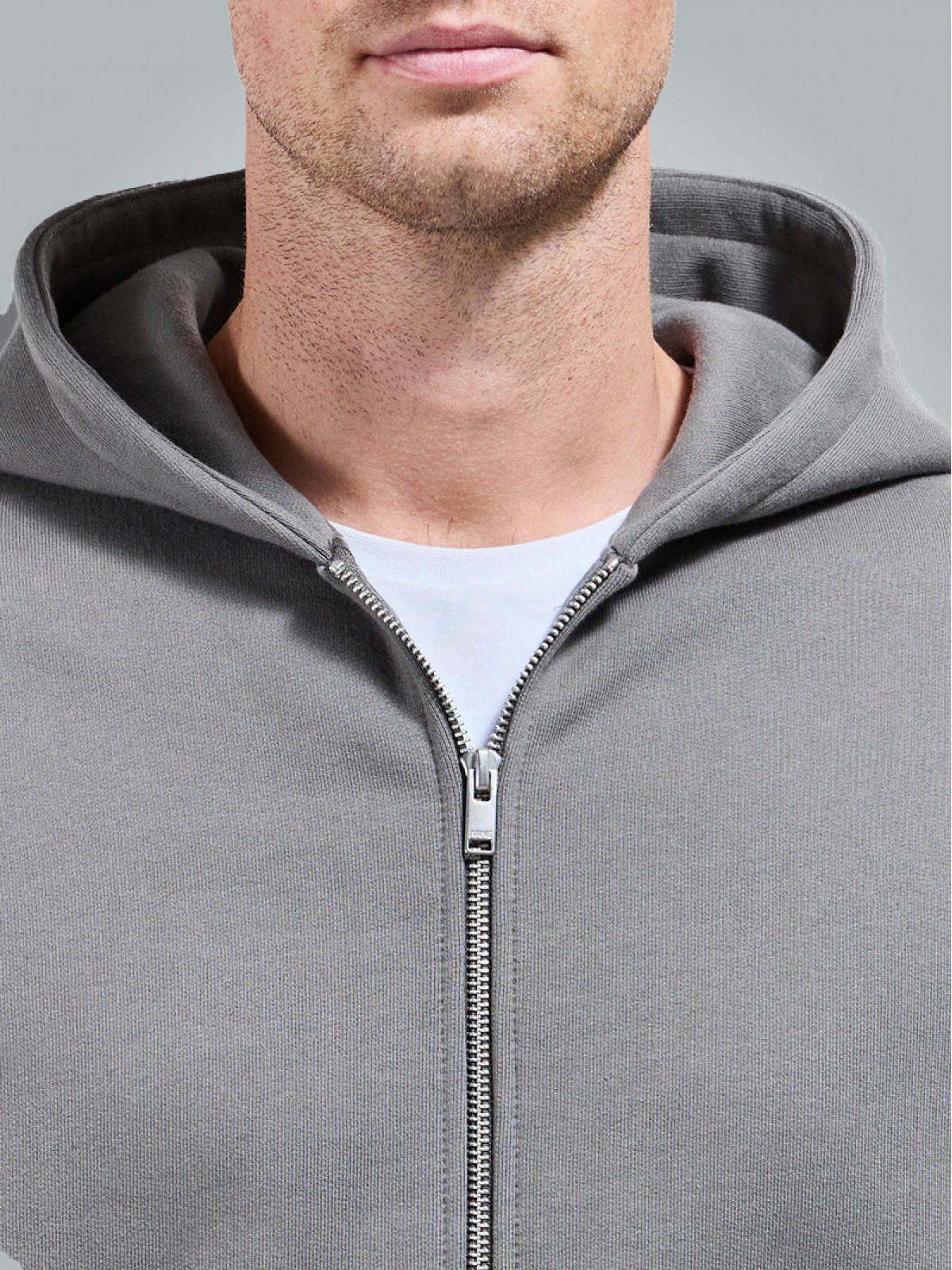 Kapüşonlu Kalın Fermuarlı Sweatshirt