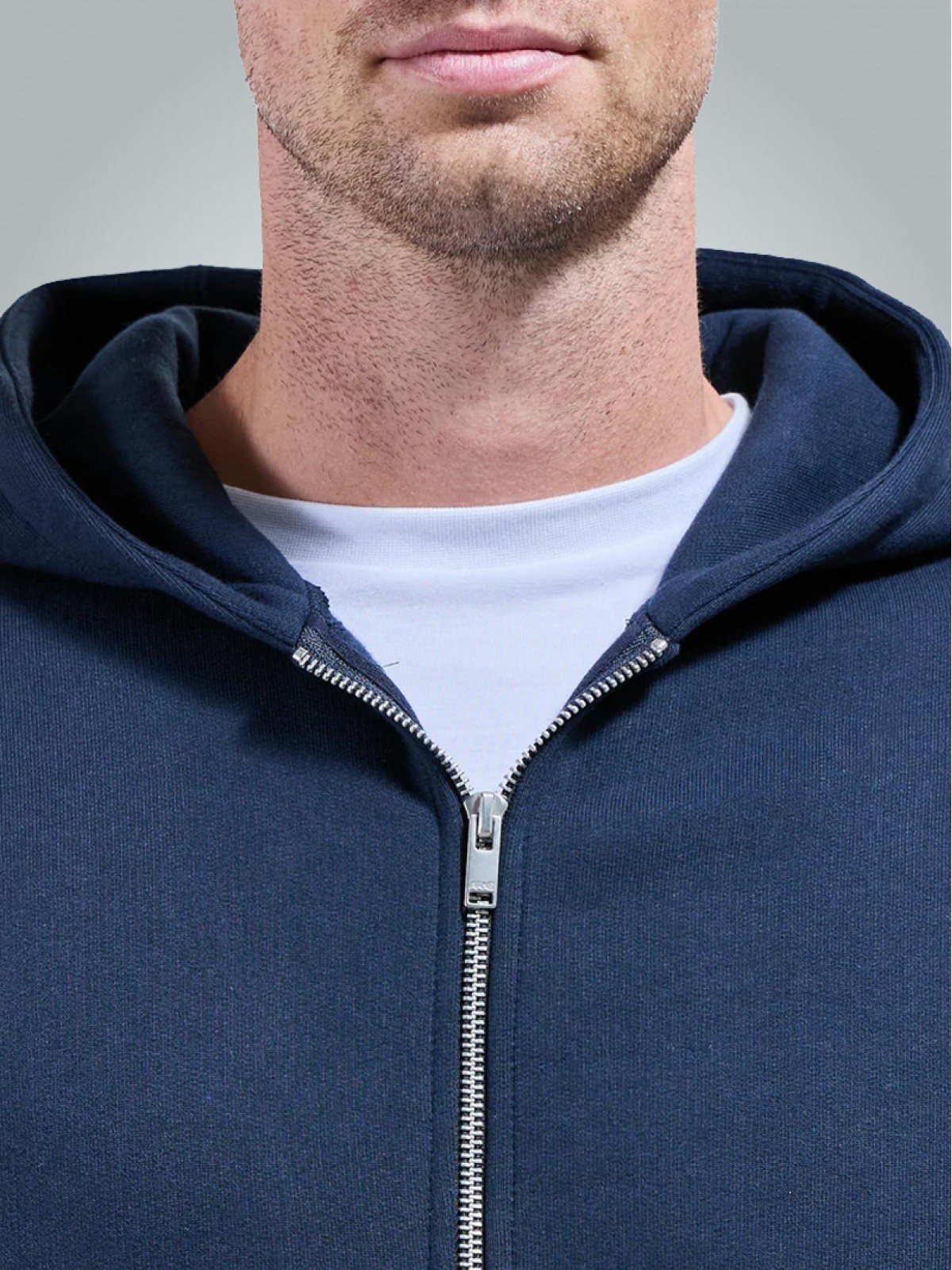 Kapüşonlu Kalın Fermuarlı Sweatshirt