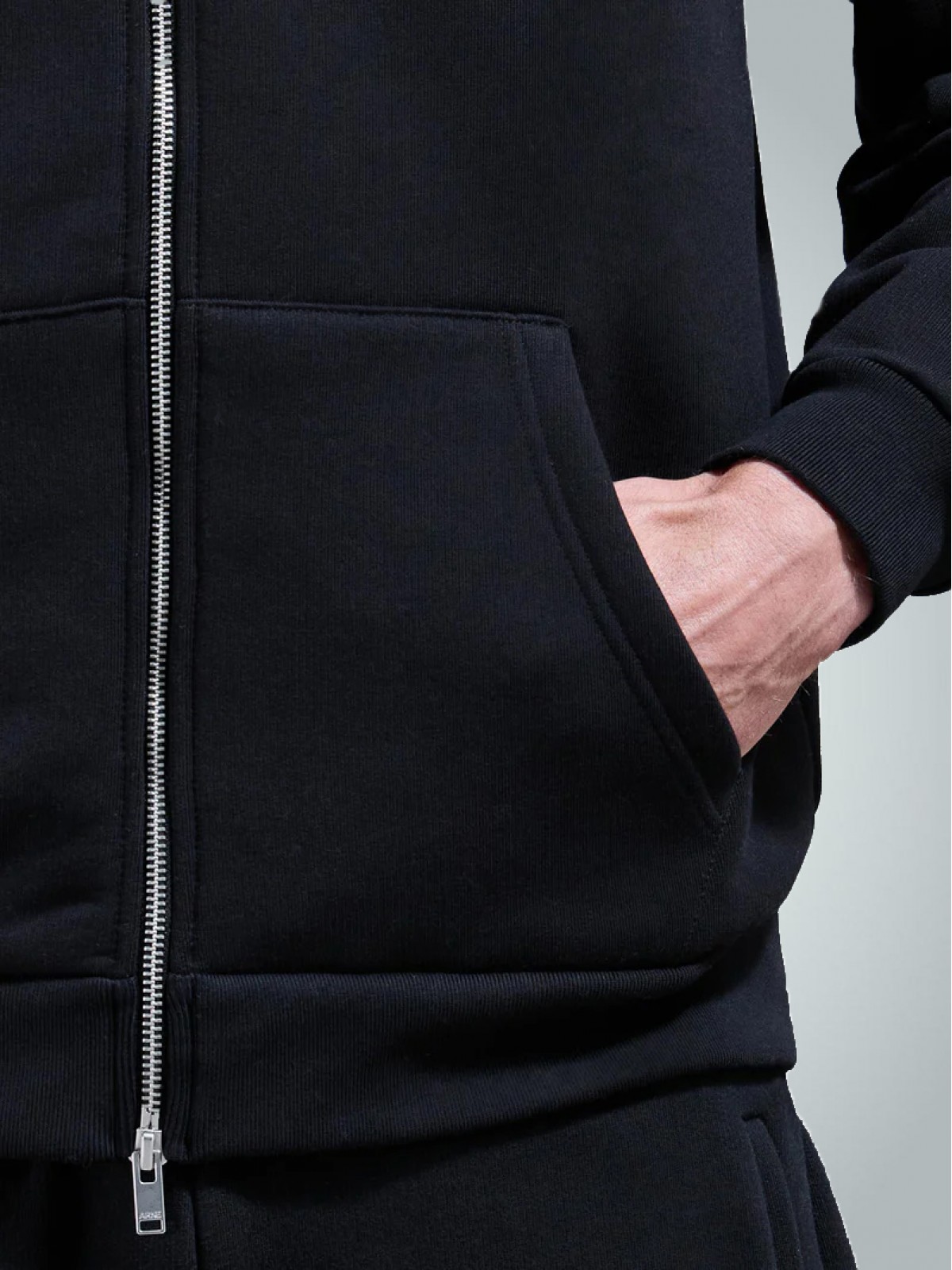 Kapüşonlu Kalın Fermuarlı Sweatshirt