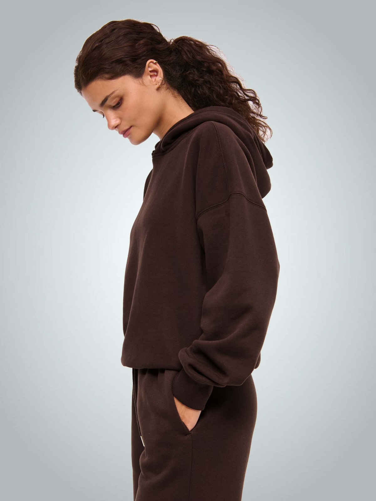 320 Gr Compact Penye 3 İplik Kapüşonlu Sweatshirt
