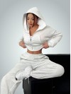 Relaxed Fit Fermuarlı Kapüşon