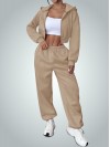 Relaxed Fit Fermuarlı Kapüşon