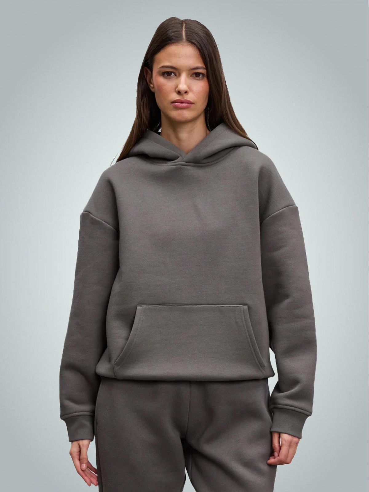 Kapüşonlu Kalın Sweatshirt