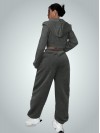 Relaxed Fit Fermuarlı Kapüşon