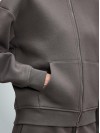 Kapüşonlu Kalın Fermuarlı Sweatshirt