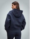 Kapüşonlu Kalın Fermuarlı Sweatshirt