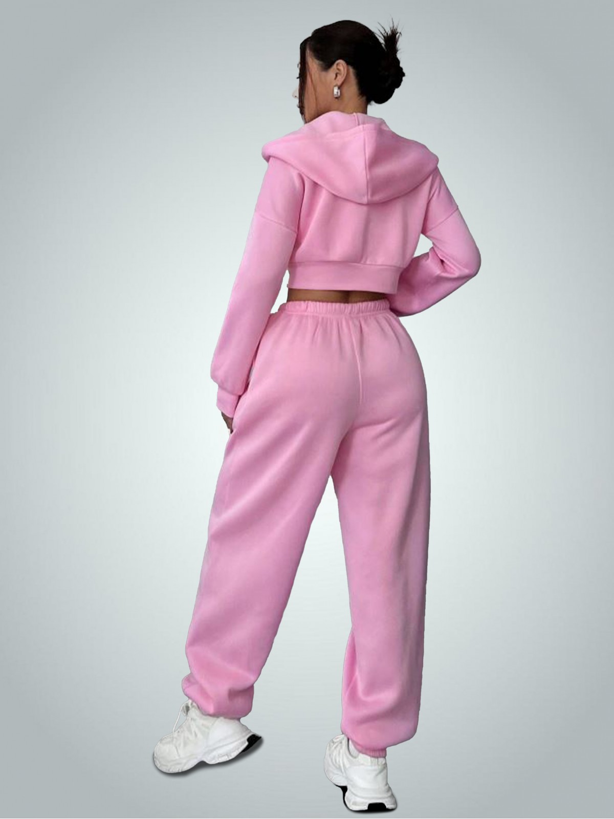 Relaxed Fit Fermuarlı Kapüşon