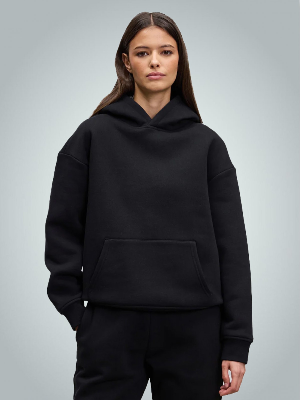Kapüşonlu Kalın Sweatshirt