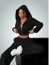 Relaxed Fit Fermuarlı Kapüşon