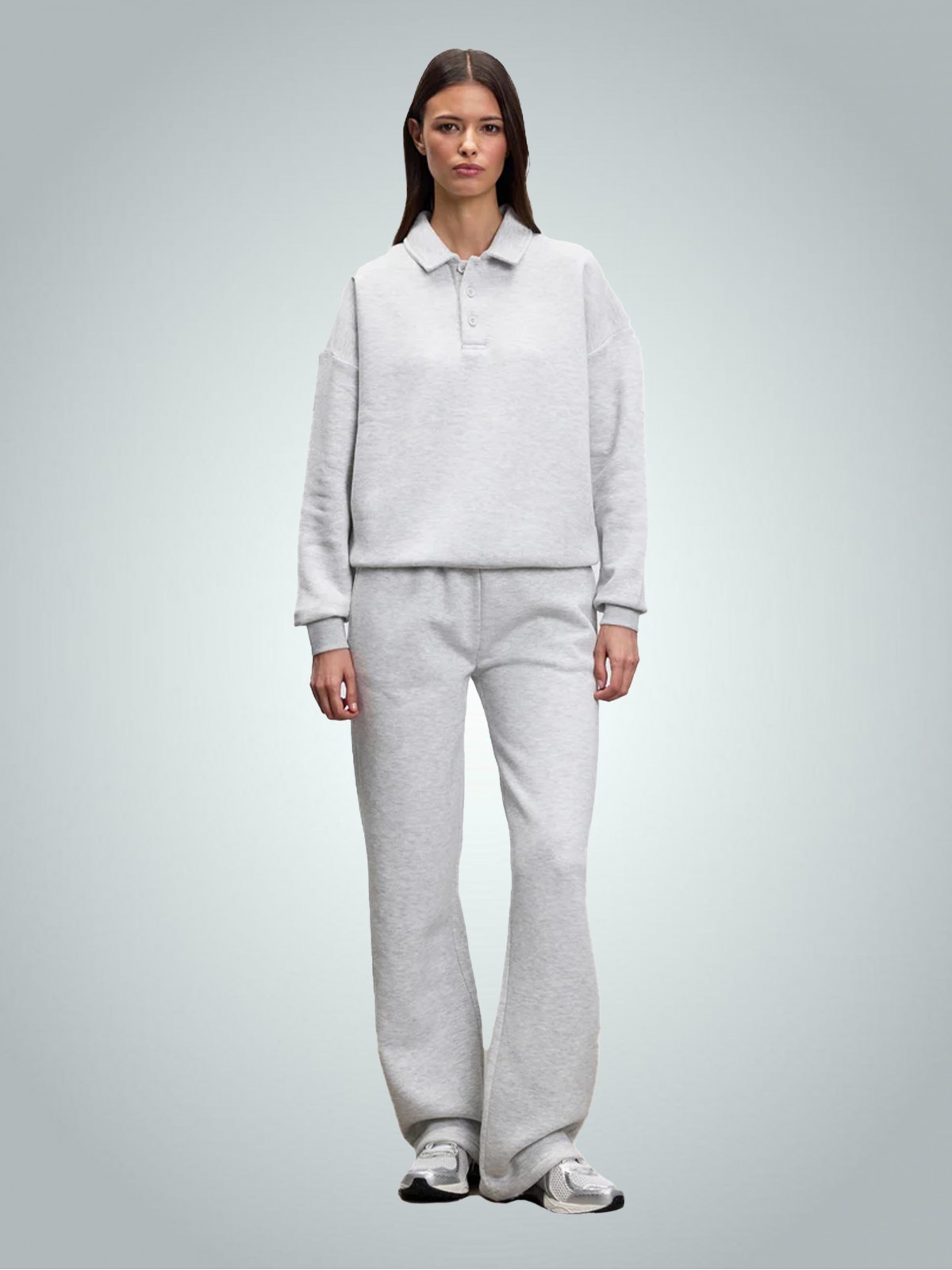 2 İplik Compact Penye Şardonlu Lacoste 280 gr Polo Yaka Sweatshirt