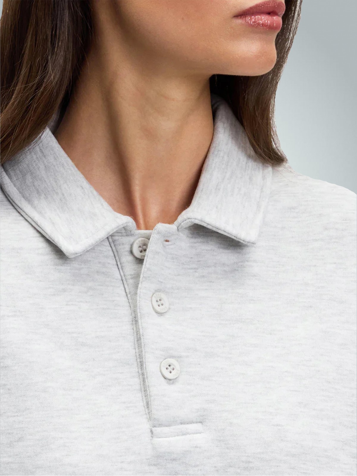 2 İplik Compact Penye Şardonlu Lacoste 280 gr Polo Yaka Sweatshirt