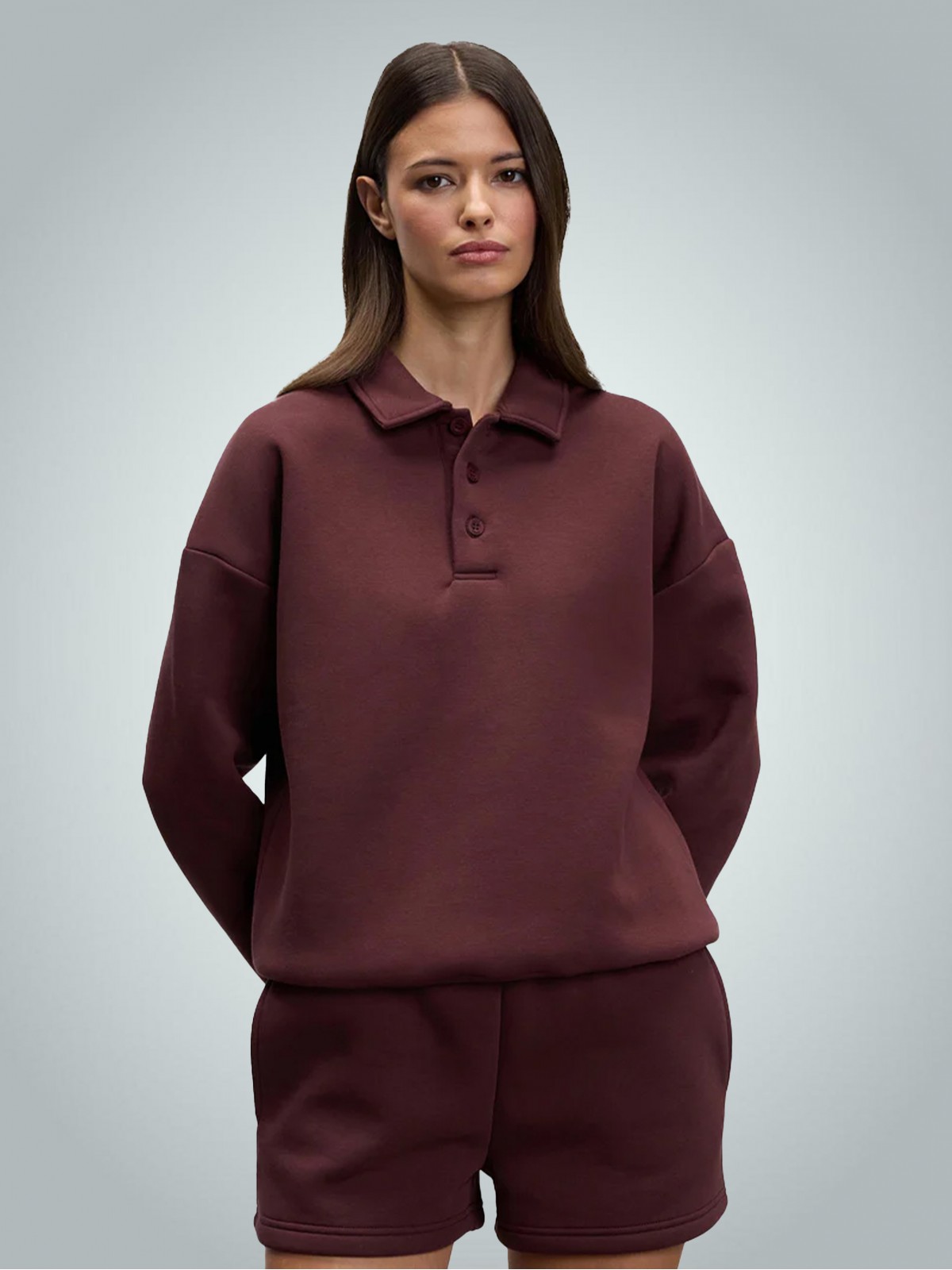 2 İplik Compact Penye Şardonlu Lacoste 280 gr Polo Yaka Sweatshirt