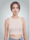 Premium Siyah Fitilli Pamuklu Crop Atlet