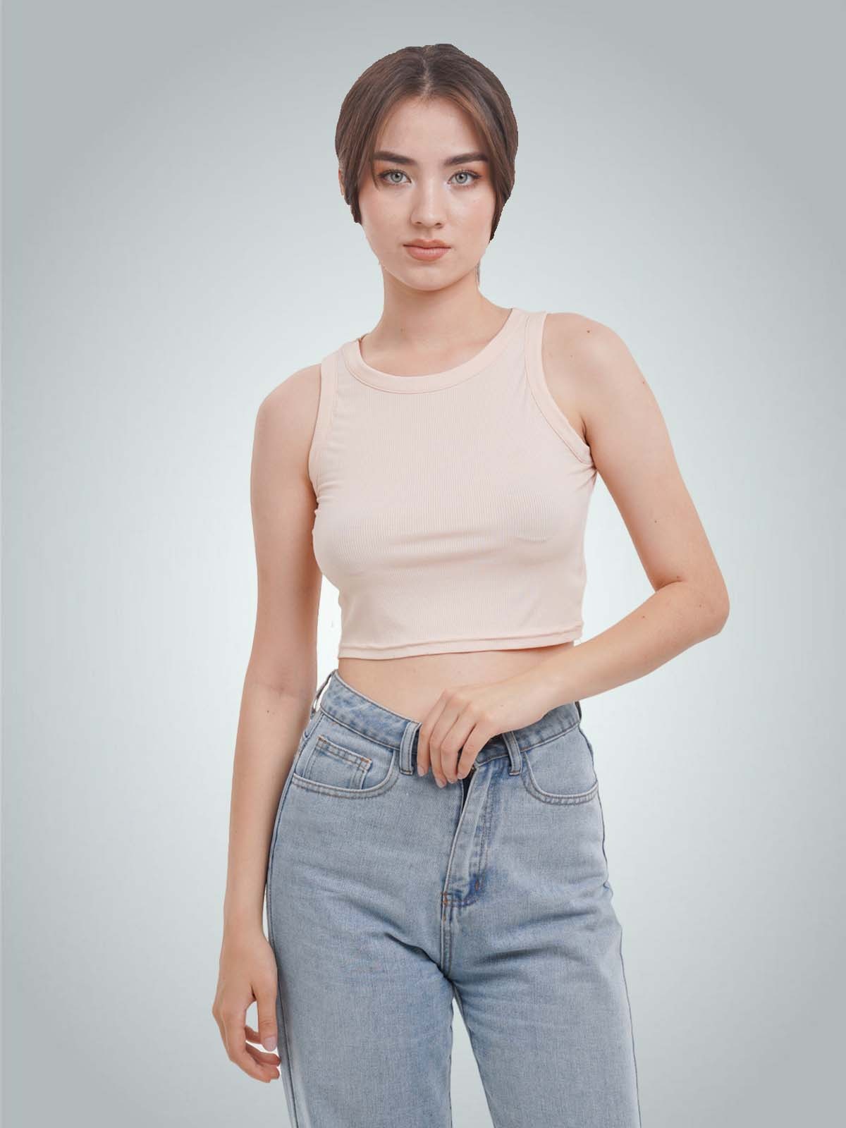 Premium Siyah Fitilli Pamuklu Crop Atlet